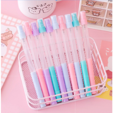 Kit Canetas com Borrifador 12 unidades coloridas Fofas / Papelaria Fofa