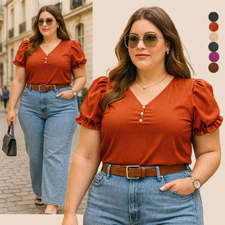 BLUSA PLUS SIZE FEMININA GRANDE PARA MULHERES EVANGELICA MODA MODESTA SOCIAL DISCRETA BLUSAS FEMININAS FEMININO LUXO