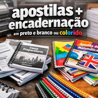 Impressão de Apostilas e Arquivos PDF com Encadernação e Qualidade Premium em Oferta na Shopee