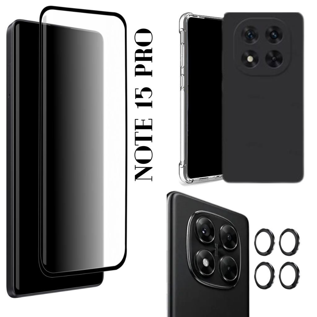 Película Cerâmica 9D Para Redmi Note 15 PRO 5G - Câmera Individual - Capa Preta em Oferta na Shopee