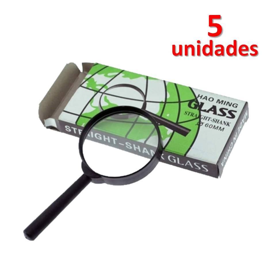 Kit 5 Lupas de Aumento 60mm - Leitura Lembrancinha Prenda