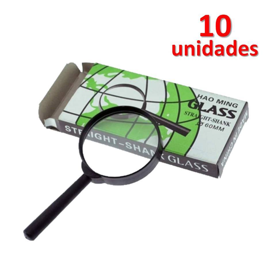 Kit 10 Lupas de Aumento 60mm - Leitura Lembrancinha Prenda em Oferta na Shopee
