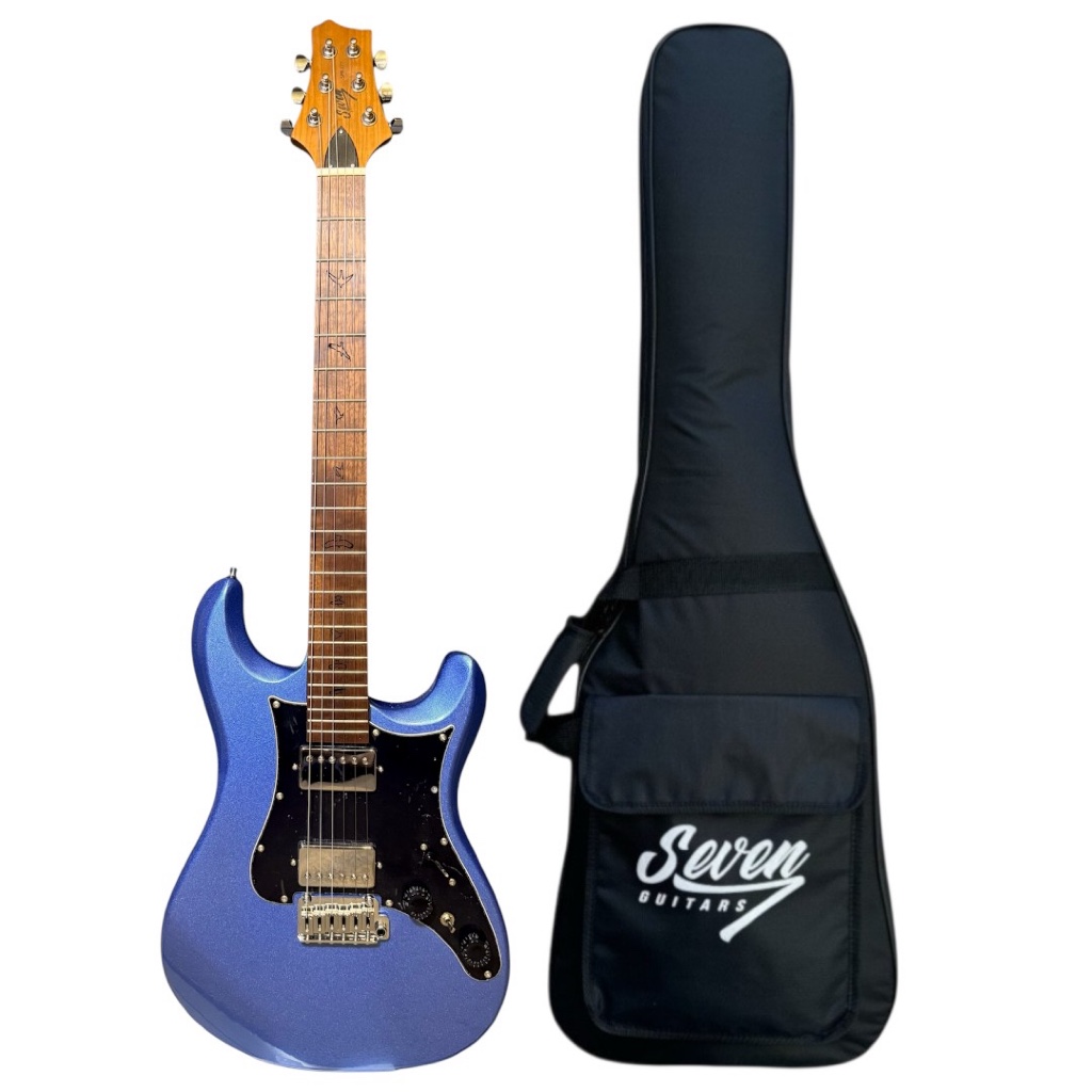 Guitarra Seven SGT-277 HH Mod PRS Traste Inox Blue C/Bag