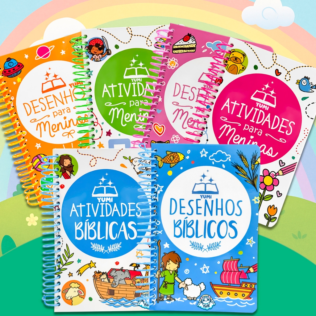 Coleção Livro Infantil 365 Desenhos Atividades Em Espiral Para Meninas Meninos Bíblicos Criança Colorir em Oferta na Shopee