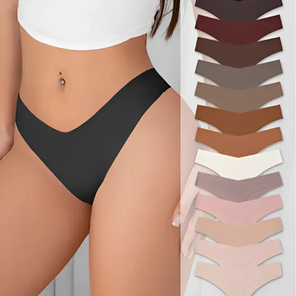 Kit 10 Calcinhas Fio Dental Duplo Sem Costura no Bumbum Não Marca Empina Bumbum em Oferta na Shopee