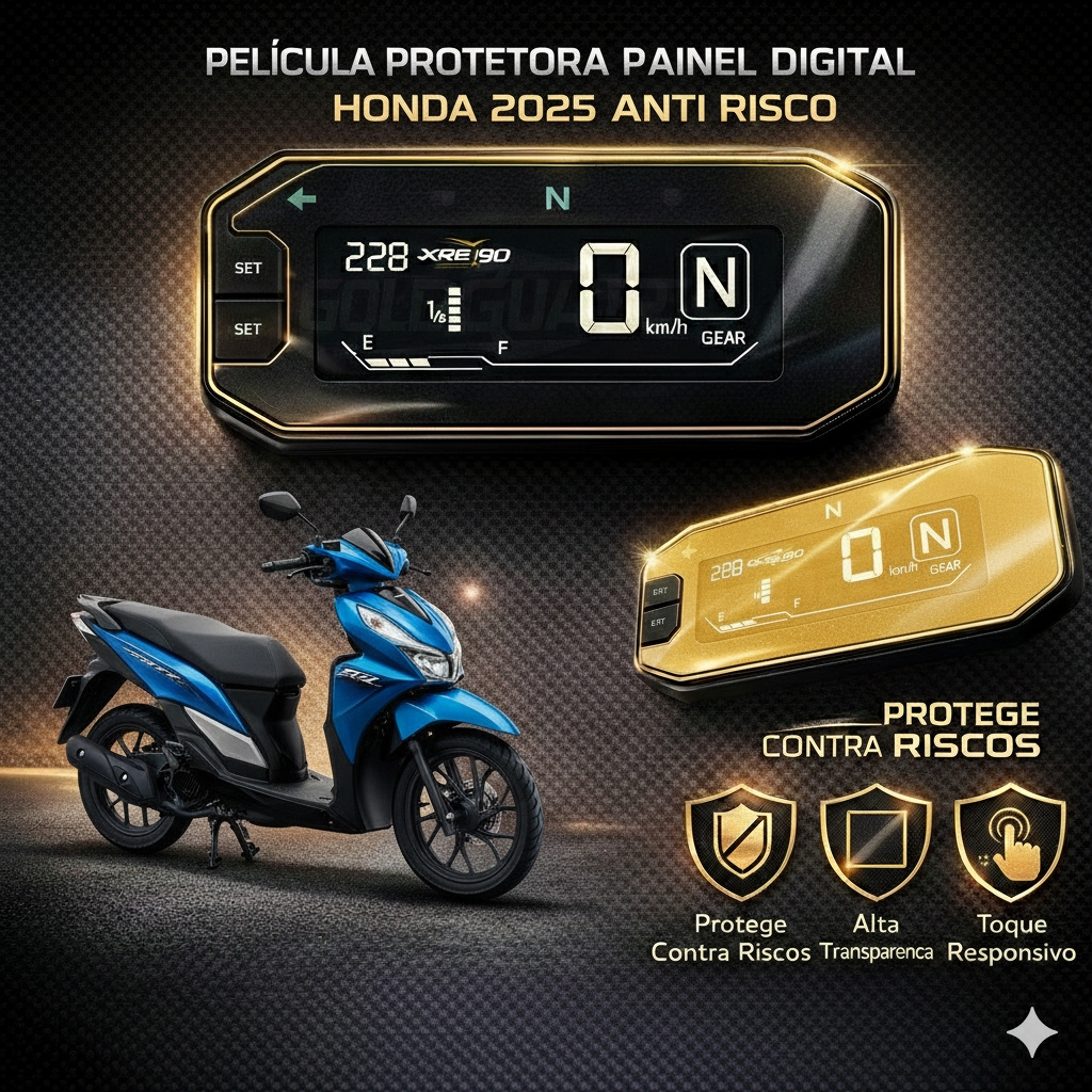 Película Painel Honda Biz/tornado/bros/xre 2026 Nano Vidro Transparente