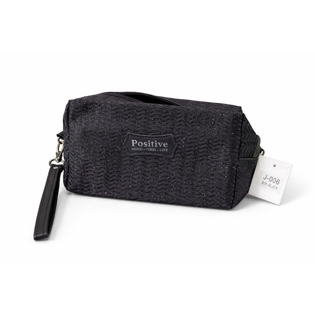 Necessaire Bolsa Feminina Brilhoso De Maquiagem Com Estilo "POSITIVE" - J-006 em Oferta na Shopee