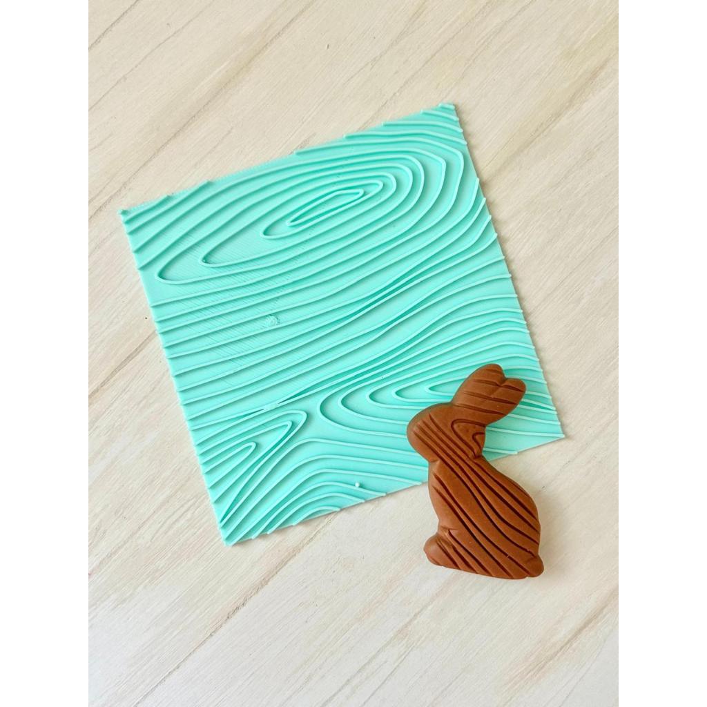 Marcador de textura para pasta americana e biscuit de madeira 10cm x 10cm