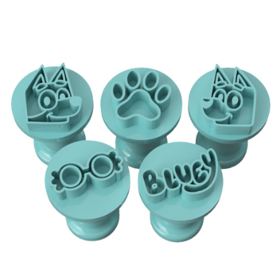 Carimbo para Doces - Brigadeiro – Modelo Bluey – Kit com 5 Pinos (Modelo 2)