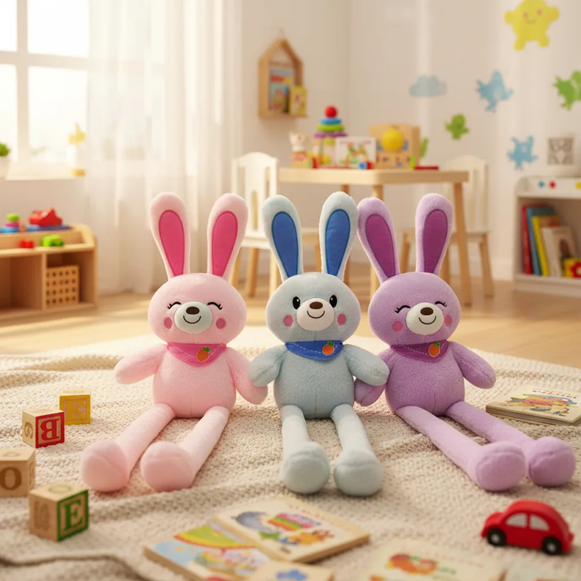 Coelho De Pelúcia Estica-puxa Premium Orelha Perna Retráteis em Oferta na Shopee