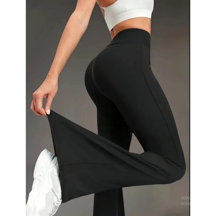 CALÇA FLARE FEMININA BRANCA DIVERSAS CORES em Oferta na Shopee