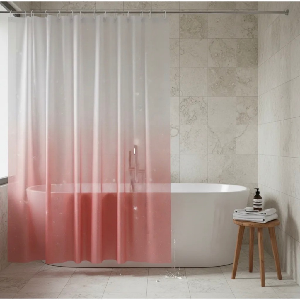 Cortina Samalar Box 1,78x1,98m Verde/azul + 12 Ganchos