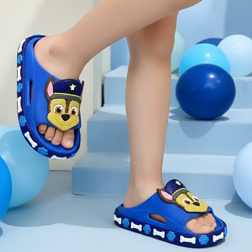Chinelo Slide Infantil Menino Patrulha Patrol Divertido Fofo Leve e Confortavel em Oferta na Shopee