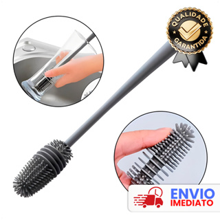 Escovas De Lavar Garrafa Mamadeira Copos Multiuso De Silicone em Oferta na Shopee