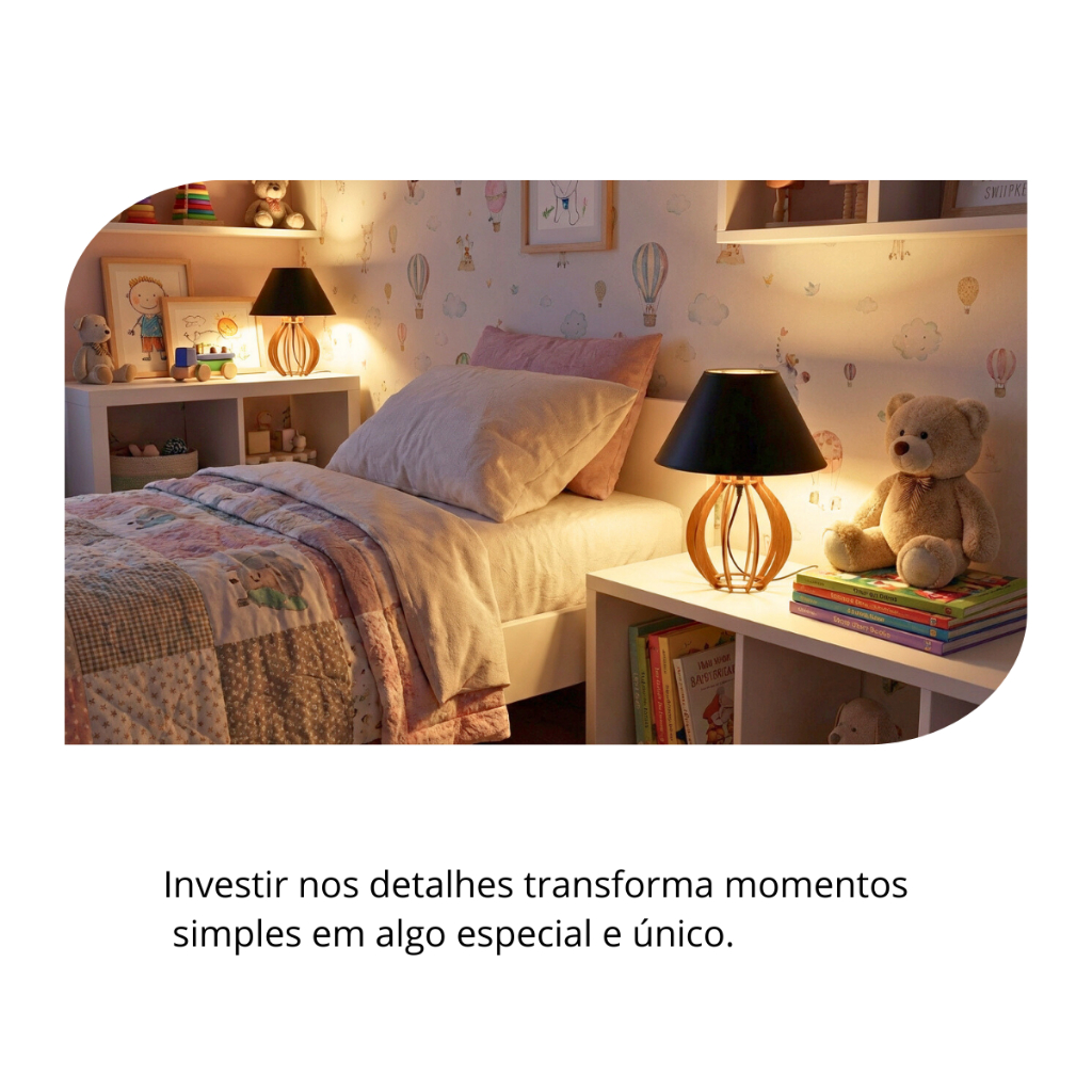 Abajur de Mesa com Cúpula para Quarto — foto 7