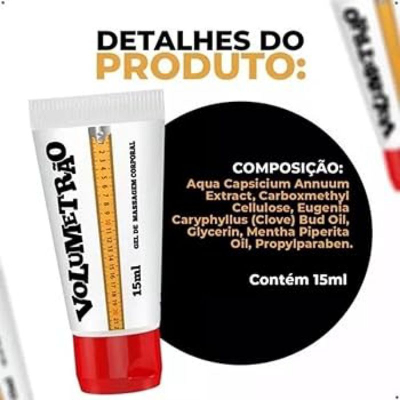 Gel Volumetrão Volumão Sensação de Aumento Retarda a Ejaculação