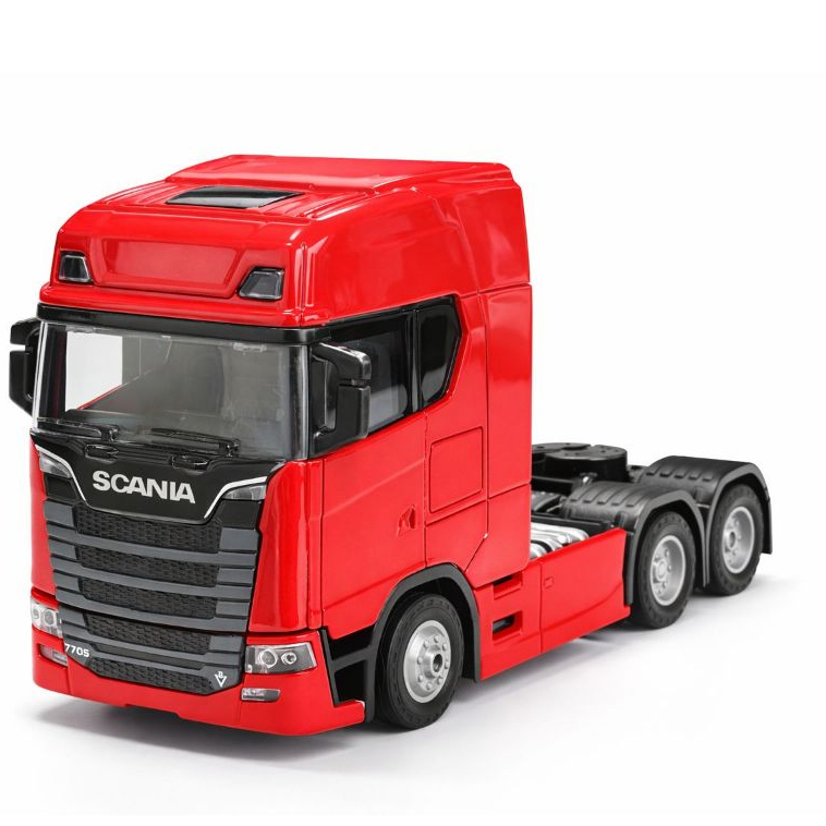 ?? Miniatura Caminhão Scania 7705 Trucado Com Som e Luz Cabine Basculante Metal