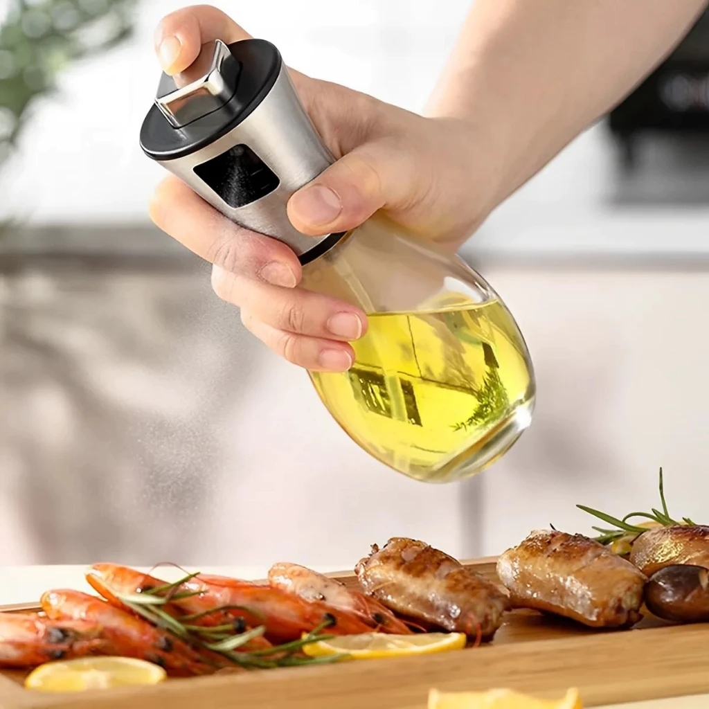 Galheteiro Spray Vidro Óleo Vinagre Esguicho Tempero Condimentos Cozinha Salada Servir