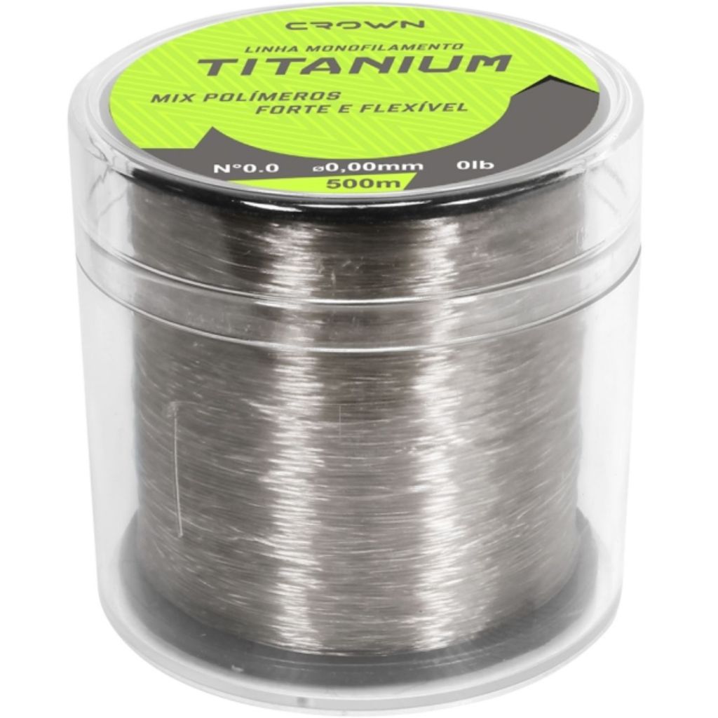 Linha Crown Monofilamento Titanium 500m