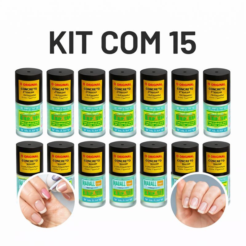 Kit C/15 Bases Concreto Endurecedor -Top Beauty  (Atacado) em Oferta na Shopee