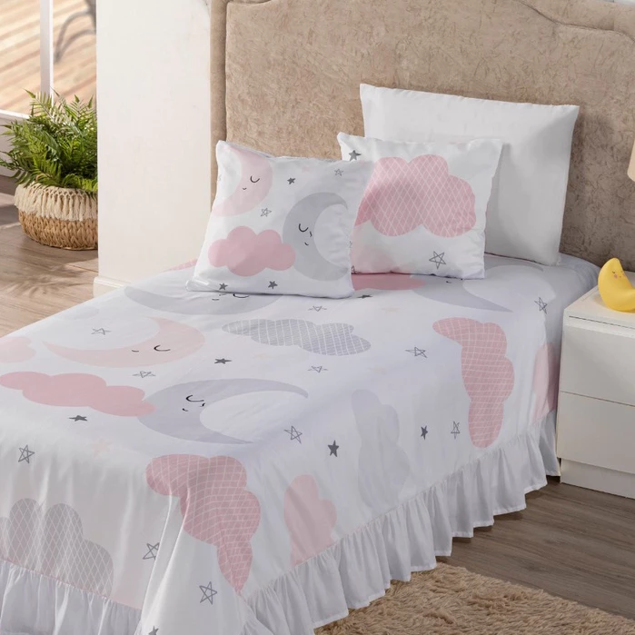 Colcha Solteiro 6 Peças Jogo de Cama Decorativo Para Quarto de Criança Menino Menina