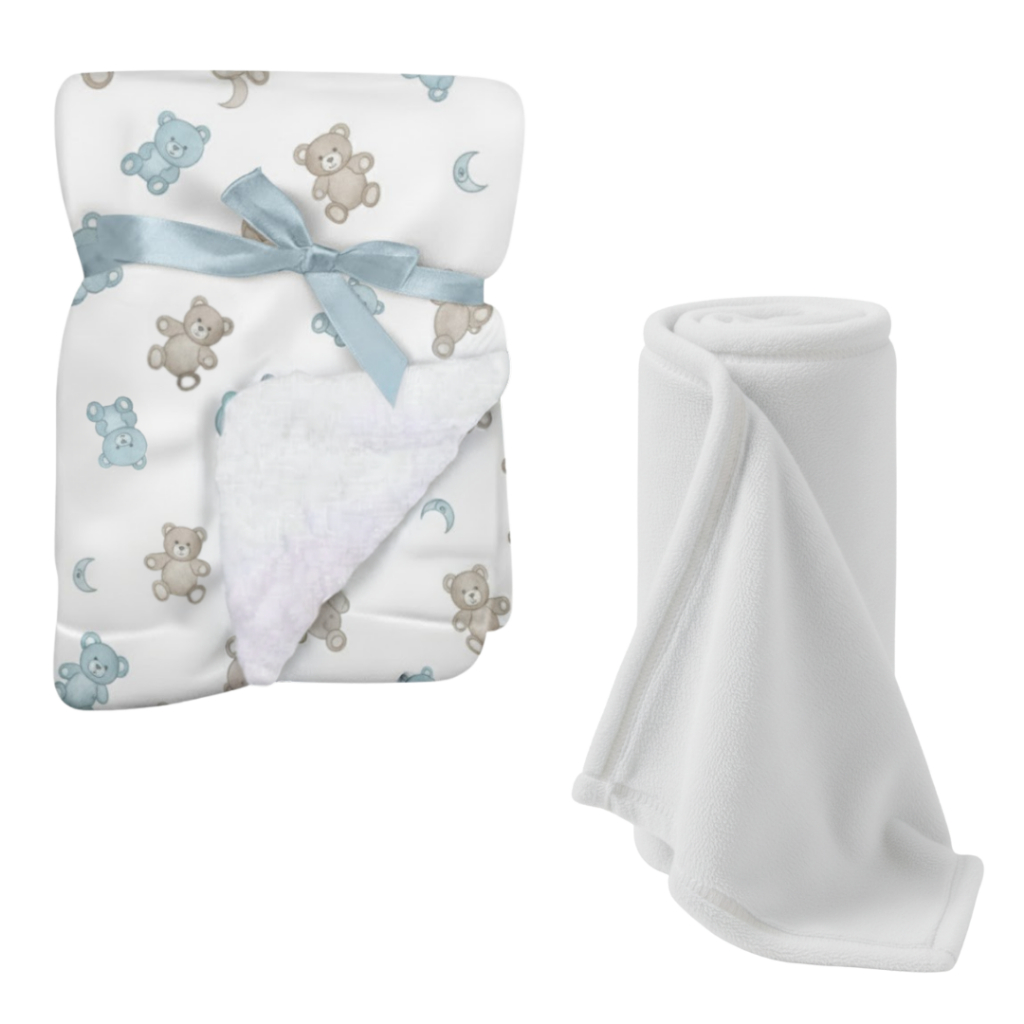 Kit 2 Itens para Bebe - Cobertor dupla face sherpa + Manta soft - Kit cuidado do bebe