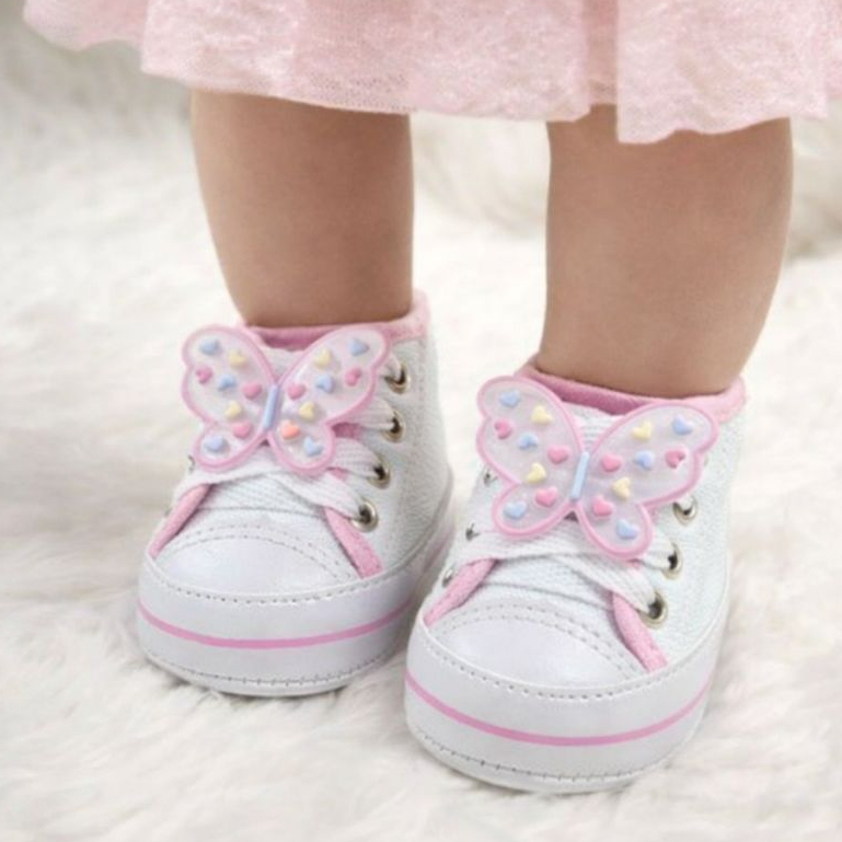Tênis Bebê Cano Alto Sapatinho Recém Nascido Confortável Menina Menino Reborn Baby Mesversário