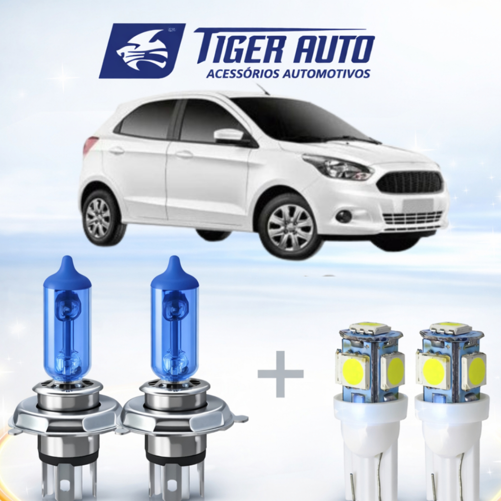 Lâmpada farol ALTO / BAIXO - SUPER BRANCA FORD KA+ 2015 ATÉ 2020