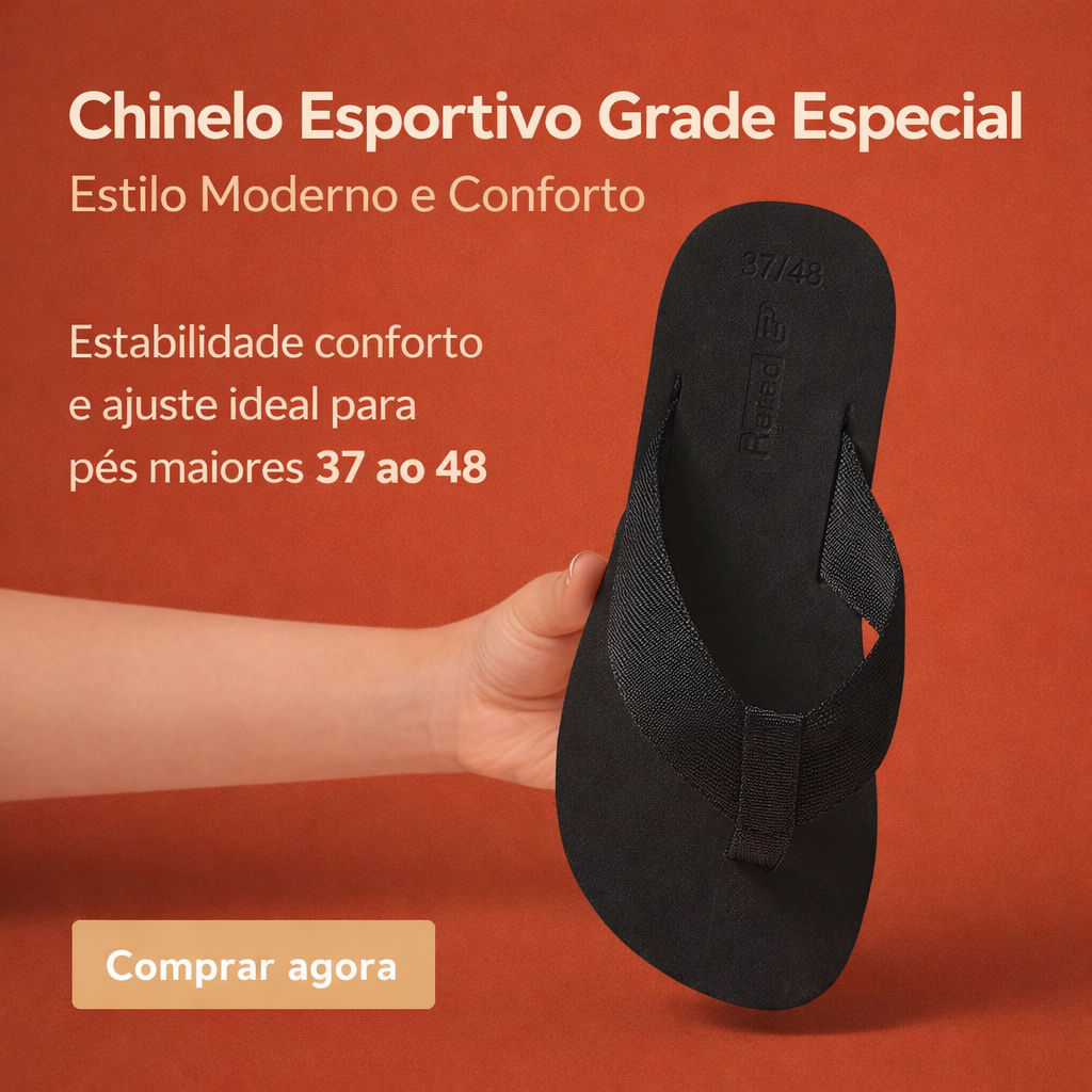 Chinelo Masculino Moderno | Numeração Exclusiva | 37 ao 48 Conforto Para Pés Grandes – COMPRE AGORA! em Oferta na Shopee