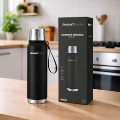 Garrafa Térmica Inox 520ml 600ml 1000ml 24h Quente 6h Gelado Academia Café Água Antivazamento