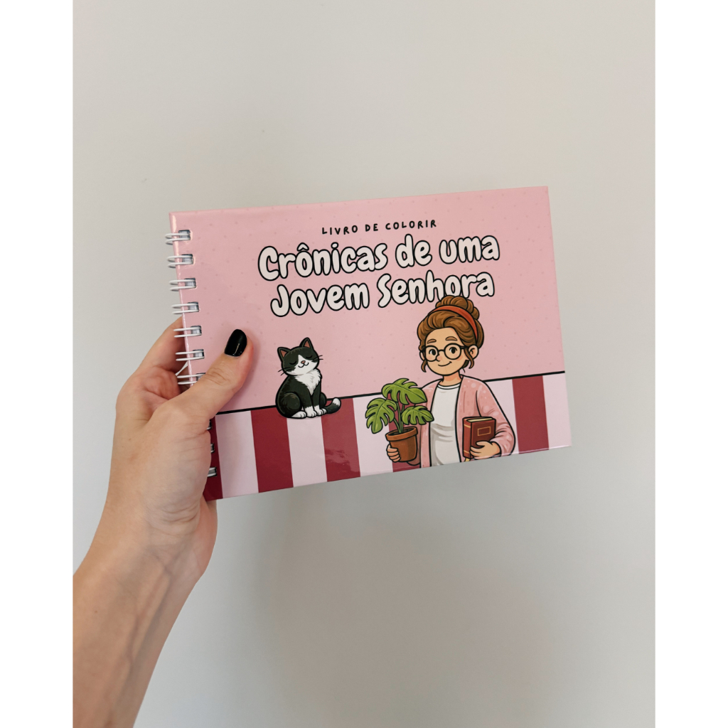 Livro De Colorir Crônicas de uma Jovem Senhora - 44 Folhas A5