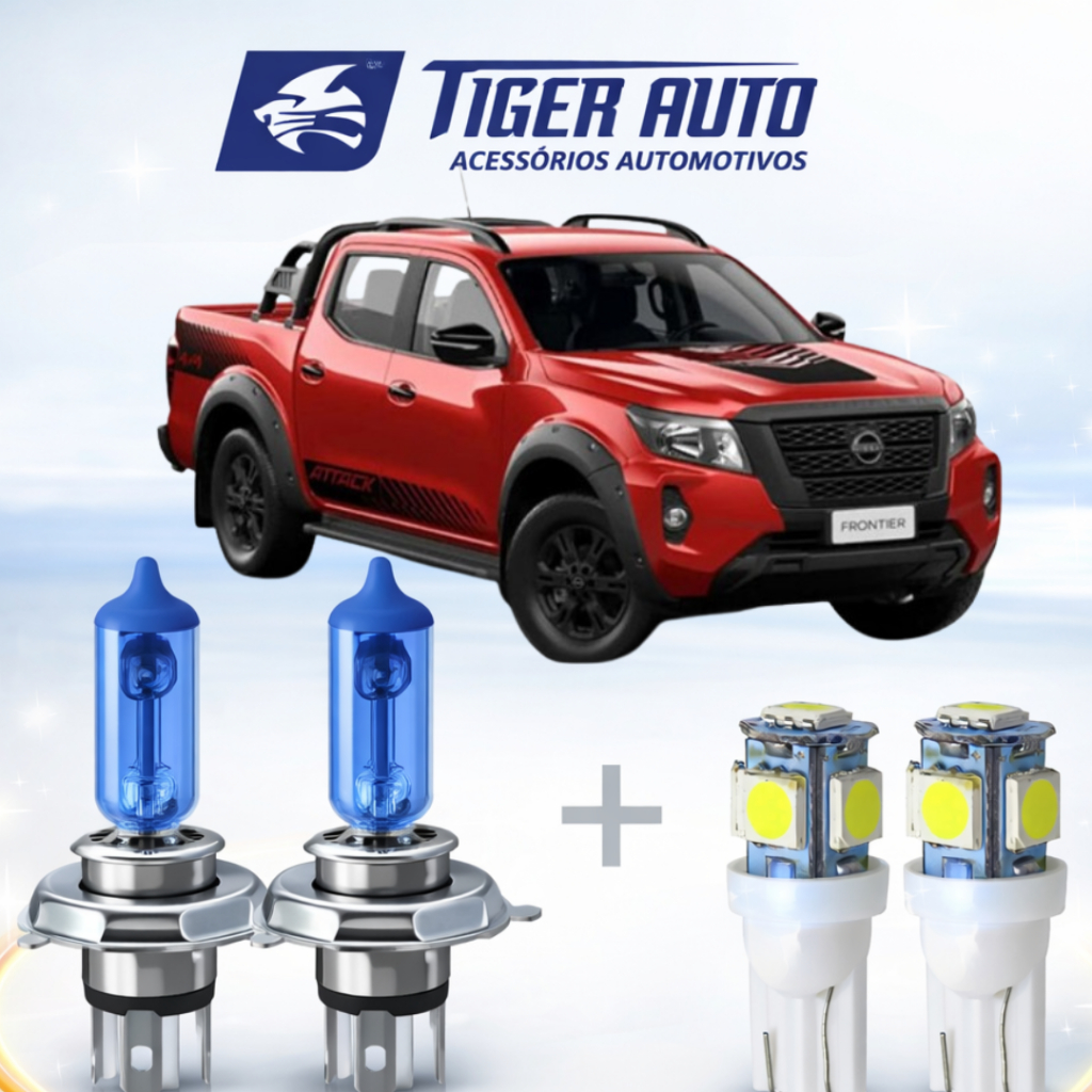 Lâmpada farol ALTO / BAIXO - SUPER BRANCA NISSA FRONTIER 2017 ATÉ 2025