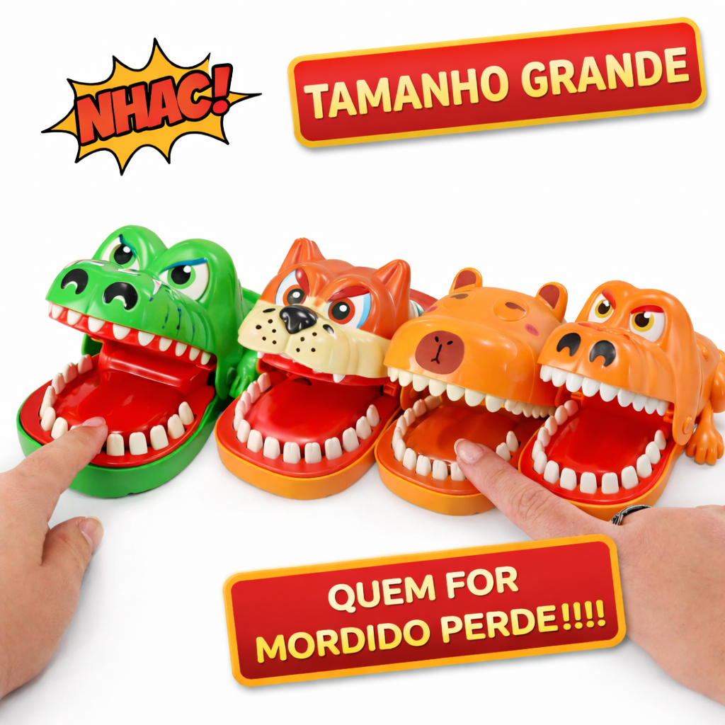 Brinquedo Crocodilo Gigante morde dedo Engraçado Boca Jogo Dentista Jacaré Roleta Brinquedo Diversao