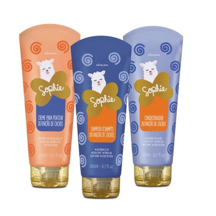 Sophie Definição de Cachos Shampoo 200ml Condiconador 200ml Creme Pentear 200ml — R$ 46,41 em Shopee