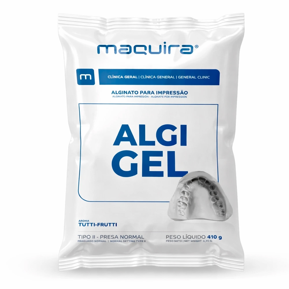 Alginato Algi-Gel Tipo II - Maquira 410g para Moldagem