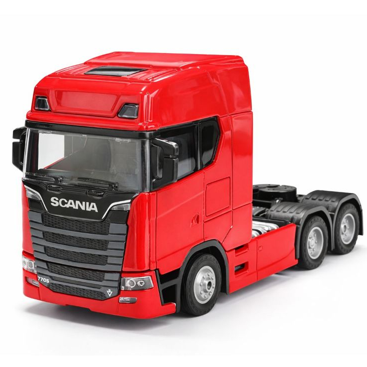 ? Miniatura Caminhão Scania 7705 Trucado Com Som e Luz Cabine Basculante Metal