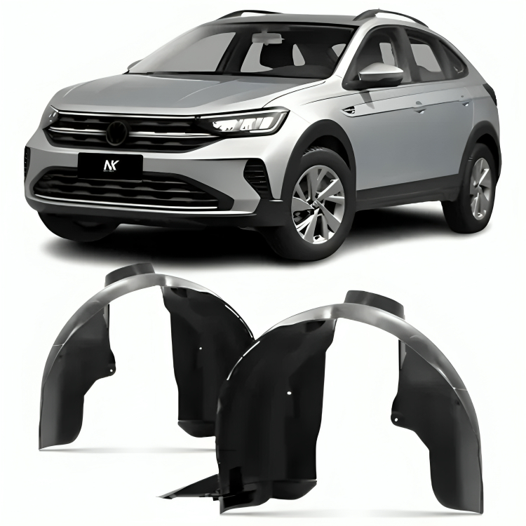Par Parabarro Volkswagen Nivus 2020 2021 2022 Dianteiro ASA URUBU MORCEGAO FORRO RODA BATE PEDRA CASCA OVO PROTETOR LAMA
