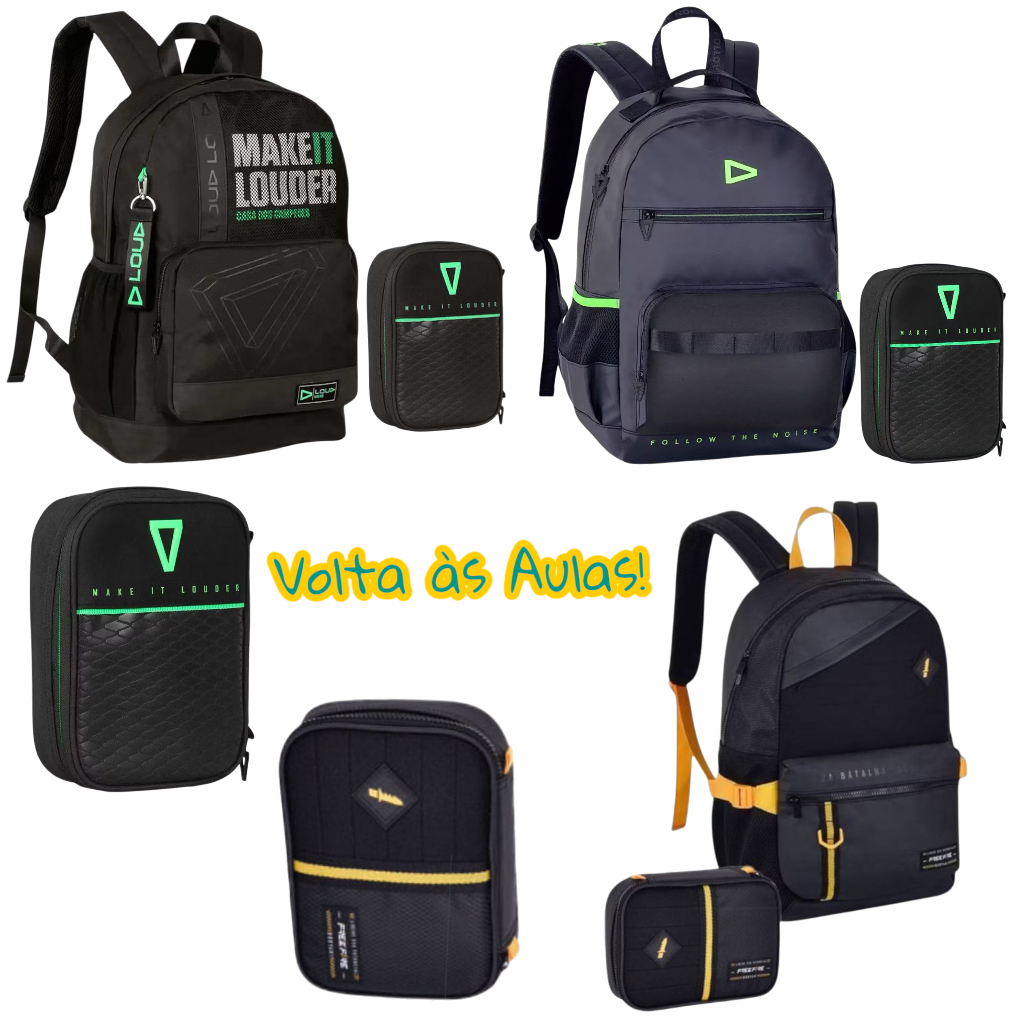 Mochila Escola  Costa Juvenil Free Fire Kit ou Avulso e Estojo em Oferta na Shopee