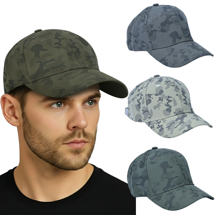 Boné Camuflagem Exército Aba Curva Ajustavel Militar Unissex Tático ProteÇão UV