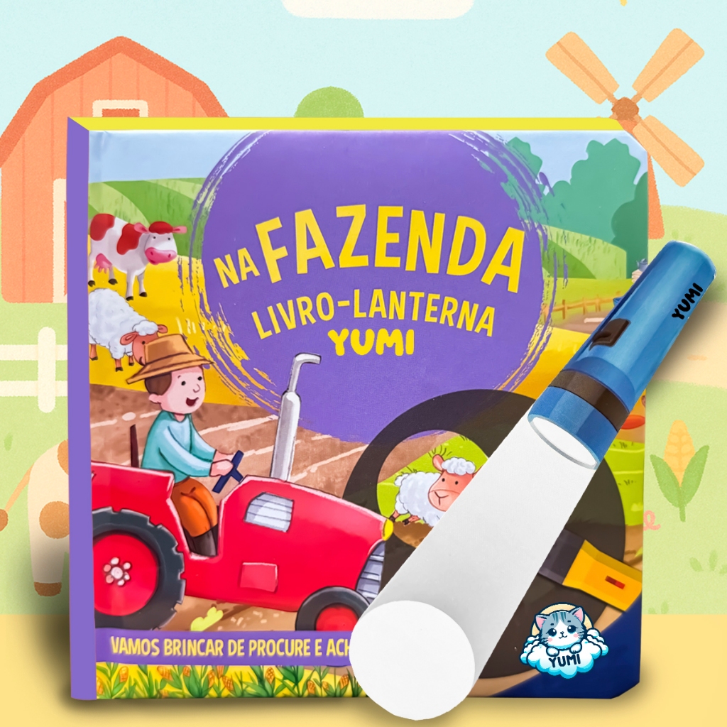 Livro-lanterna Infantil Animais Fazenda Livro Mágico Educativo Interativo Premium Colecionável em Oferta na Shopee
