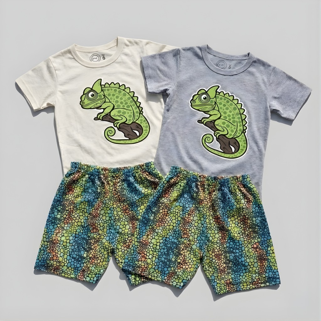 Conjunto Infantil Menino Masculino Bermuda e Camiseta Verão Tendencia 2026