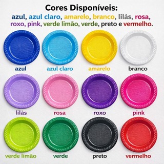 PRATO DESCARTÁVEL 15CM 10/20/30/40 E 50 UNIDADES – LOURI FESTAS DIVERSAS CORES (BOLOS E SOBREMESAS) em Oferta na Shopee