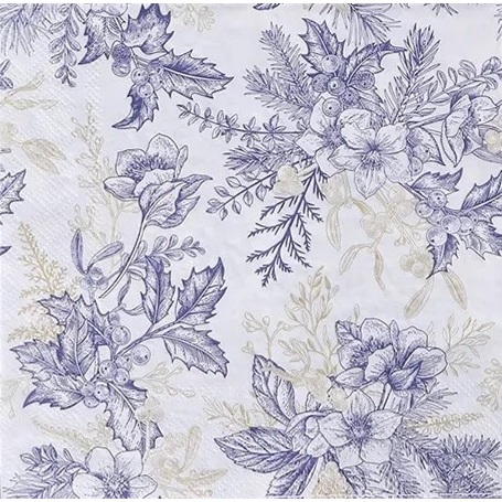 Kit 5 , 6 ou 2 folhas Guardanapo para Decoupage Flores, Azul. Guardanapos Toalhas de Papel Artesanato Decoupagem