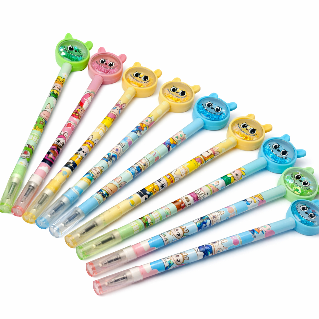 Caneta Gel De Frutas Fofa Animal De Lantejoulas 0.5mm Papelaria Estudantil Refil Preto/Caneta Fofa Papelaria Criativa