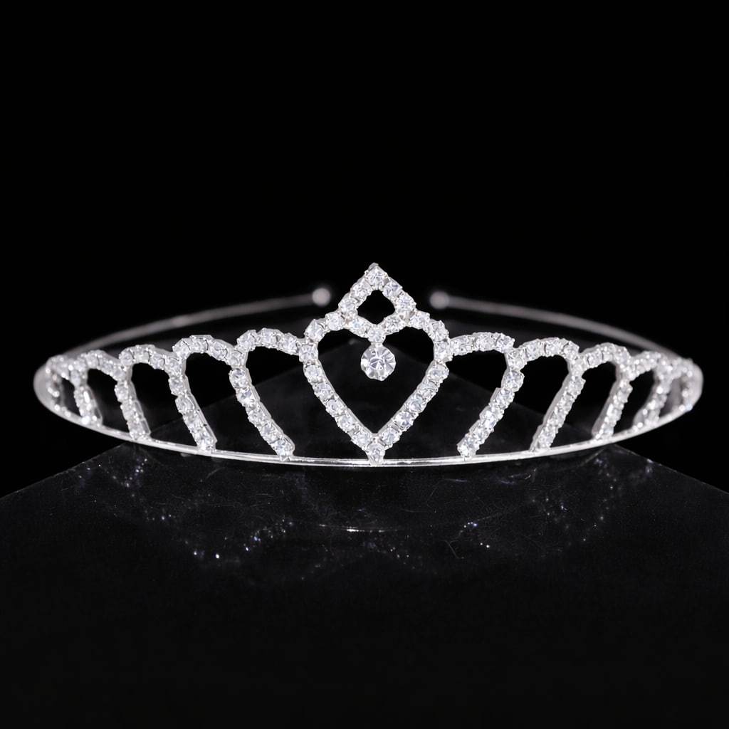 Coroa Debutante noiva Casamento Baile Princesa daminha Prata Material Stress