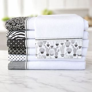 Pano De Prato Barrado Pé De Galinha Minimalista 10 Pçs em Oferta na Shopee