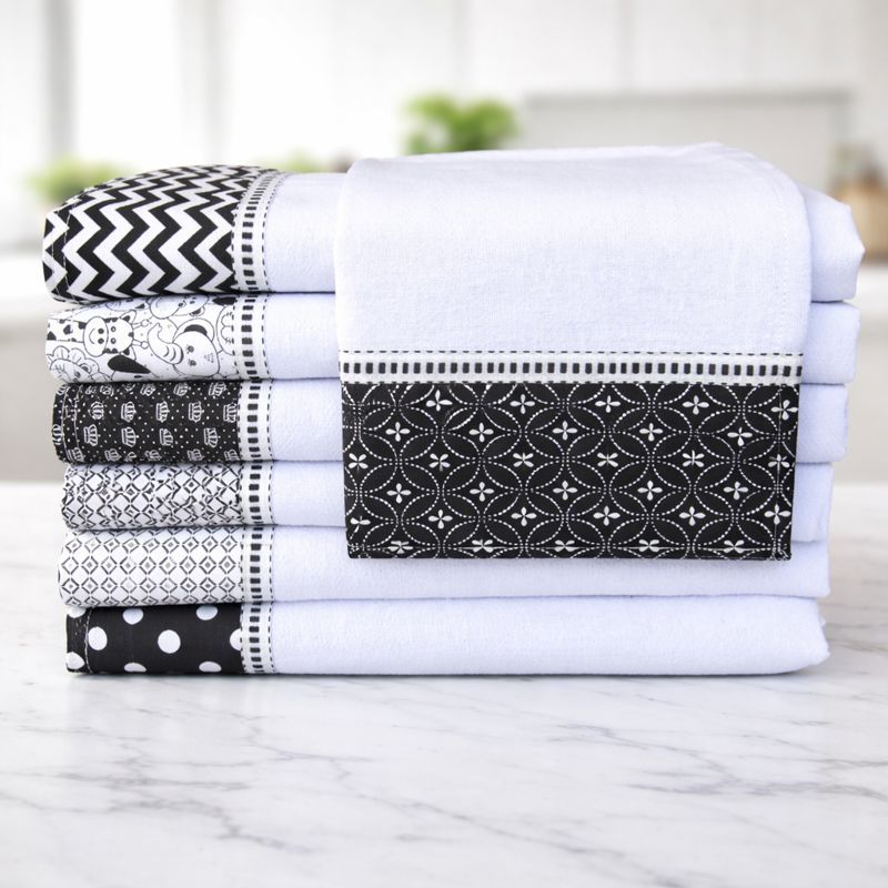 Pano de Prato Gourmet Minimalista Pé De Galinha 5 Unid em Oferta na Shopee