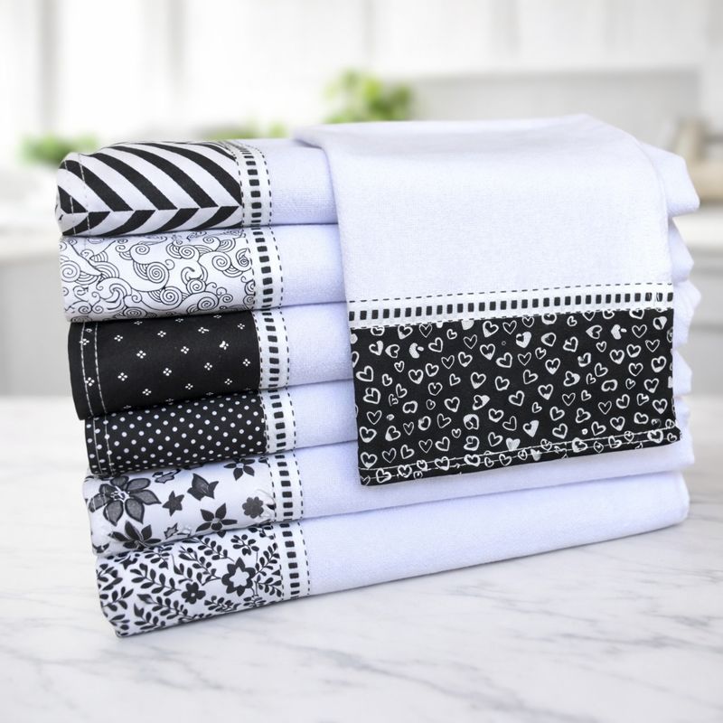 Pano De Prato Grande Resistente Barrado Minimalista Cozinha Moderna 05 Pçs em Oferta na Shopee