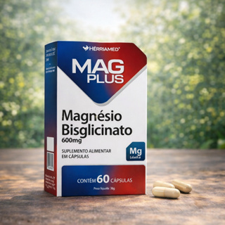 MAGPLUS BISGLICINATO - MAGNESIO 60 CAPS em Oferta na Shopee