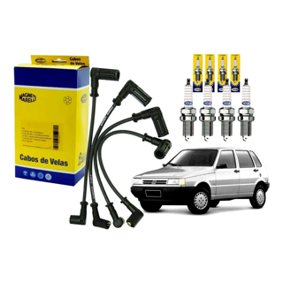 Kit Cabo De Vela Delphi ou Marelli + Vela Uno 1.0 Mille 93 A 2001 Preto
